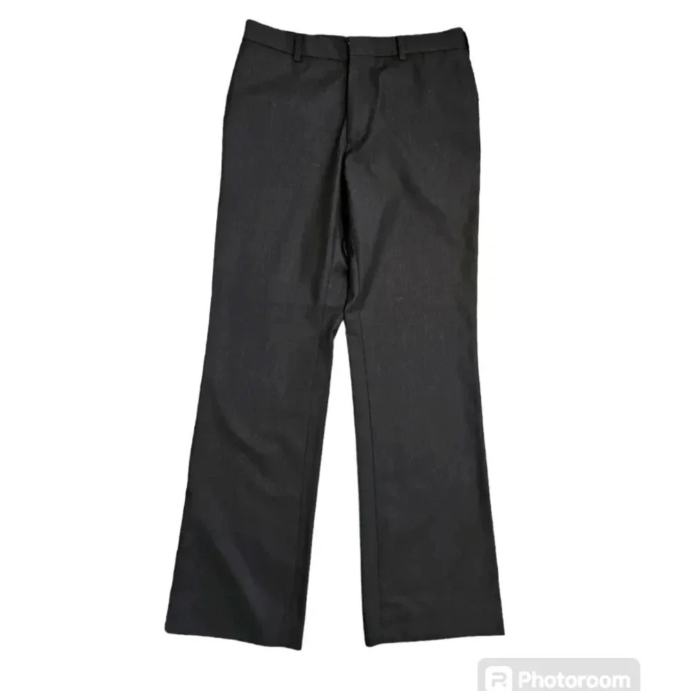 Industrie Mens 30x32 Dress Pants Dark Brown Pinstripe Straight Leg Workwear - Picture 3 of 8